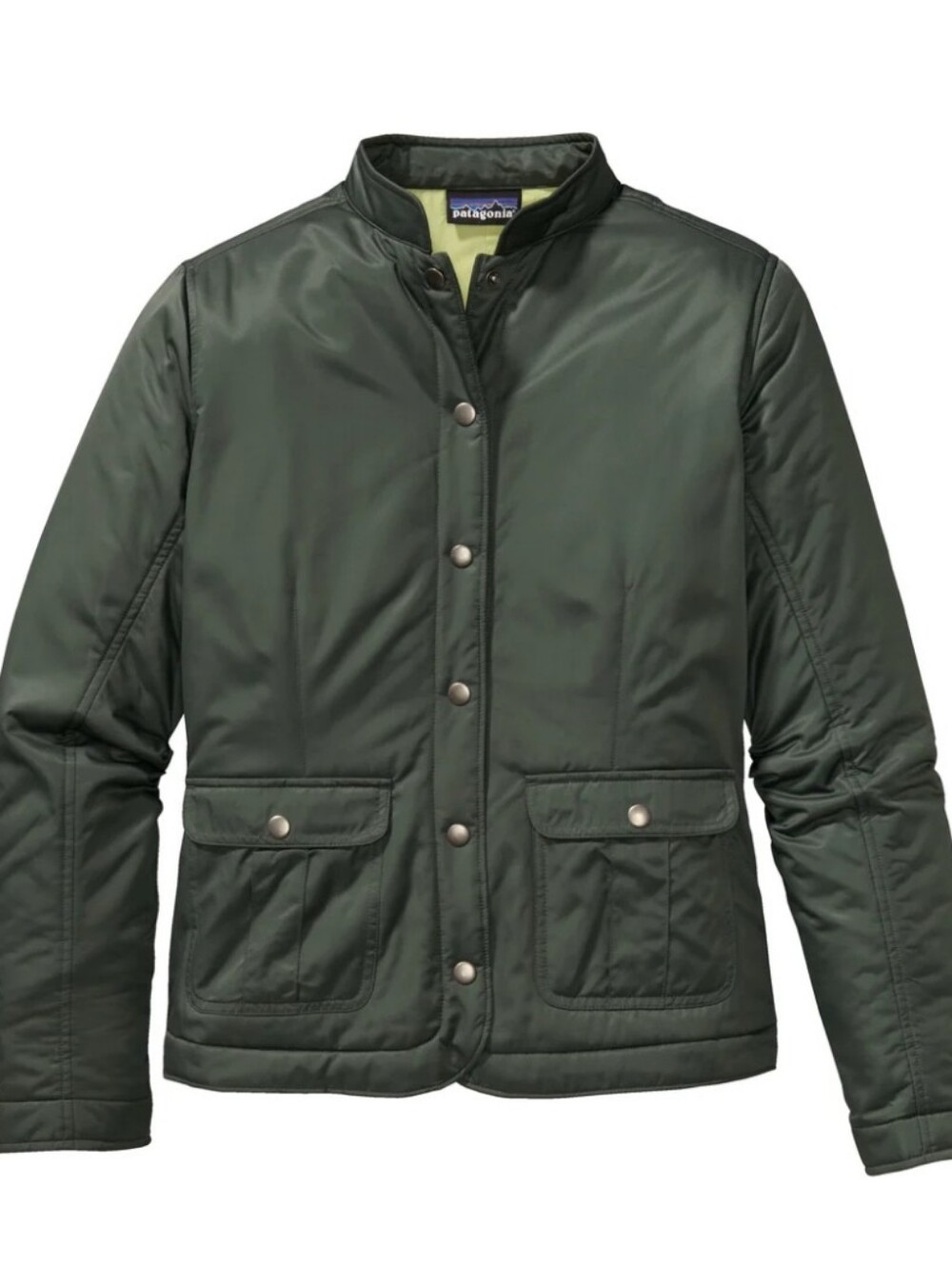 PATAGONIA Saluki snap front jacket dark green womens size small s